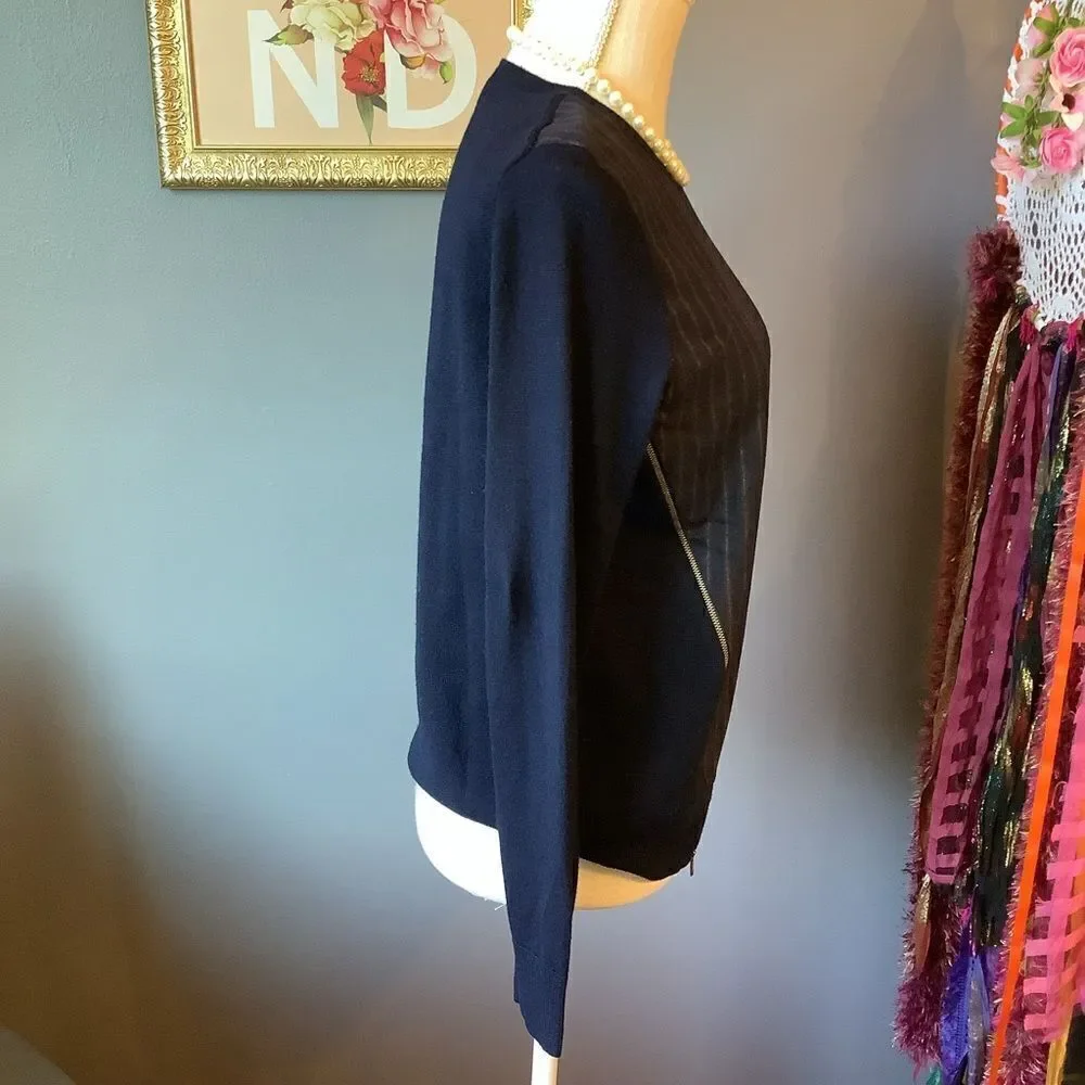 ‎J. Crew Navy Wool Crew Neck Sweater